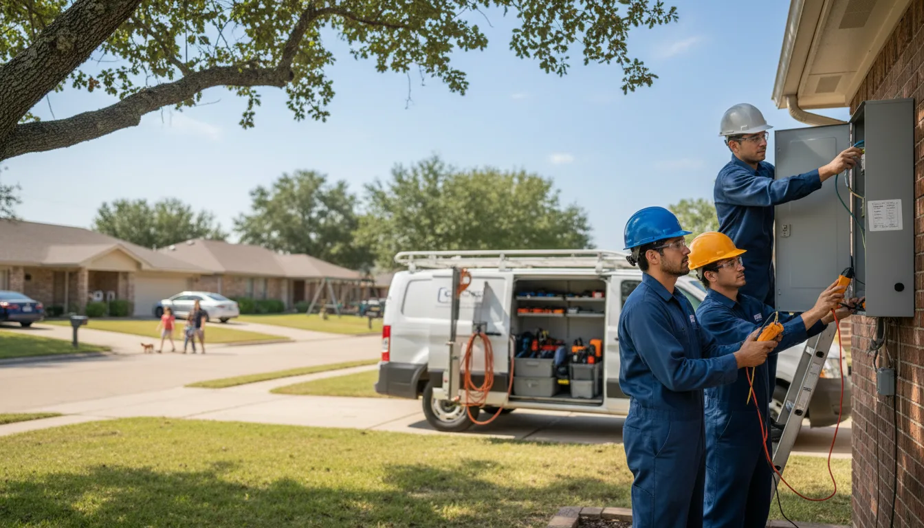 Certified electrician providing emergency electrical services in Hobart, OK